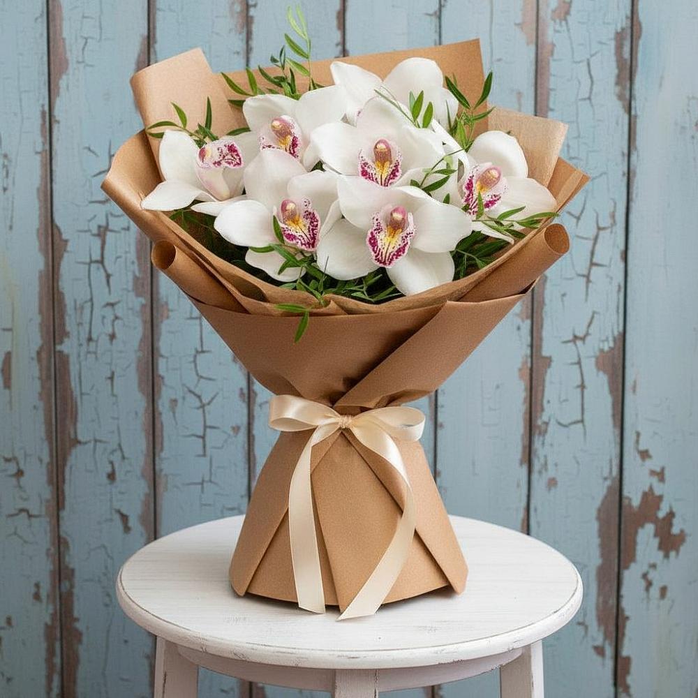 Букет цветов из: Орхидеи и Розы в Пангодах