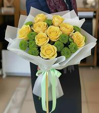 Букет цветов из:  Хризантемы и Розы в Пангодах