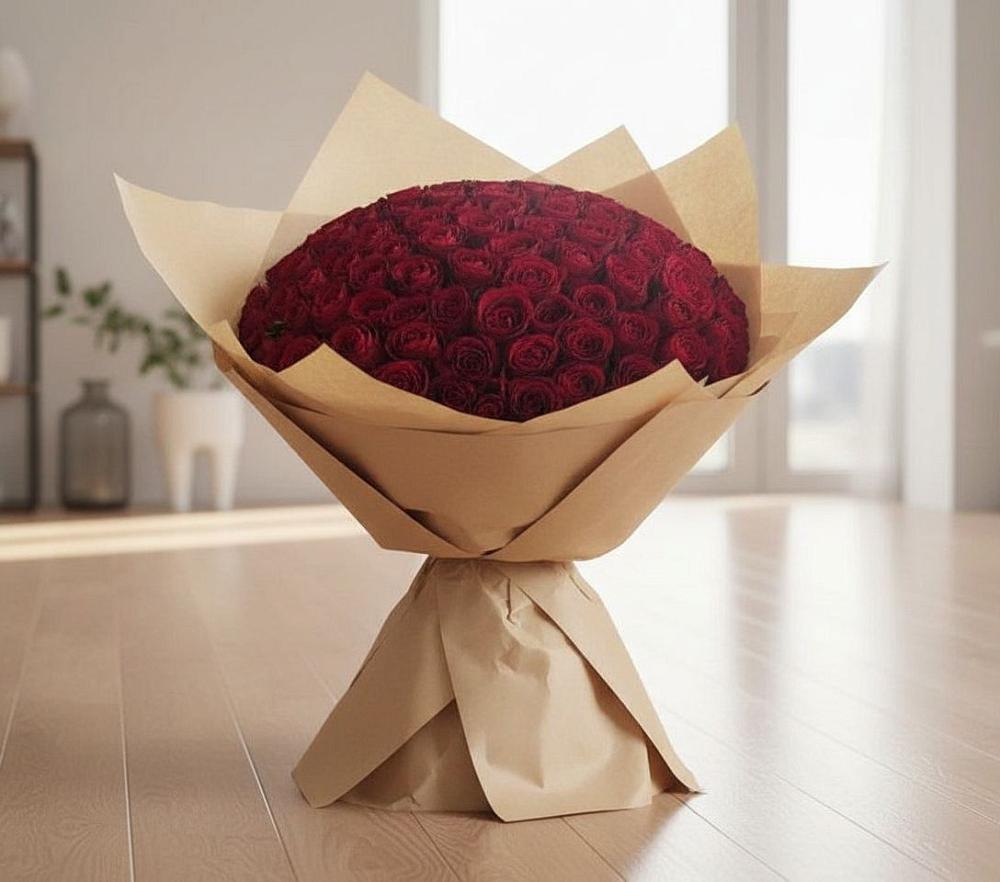 Букет 101 Красная роза в Пангодах