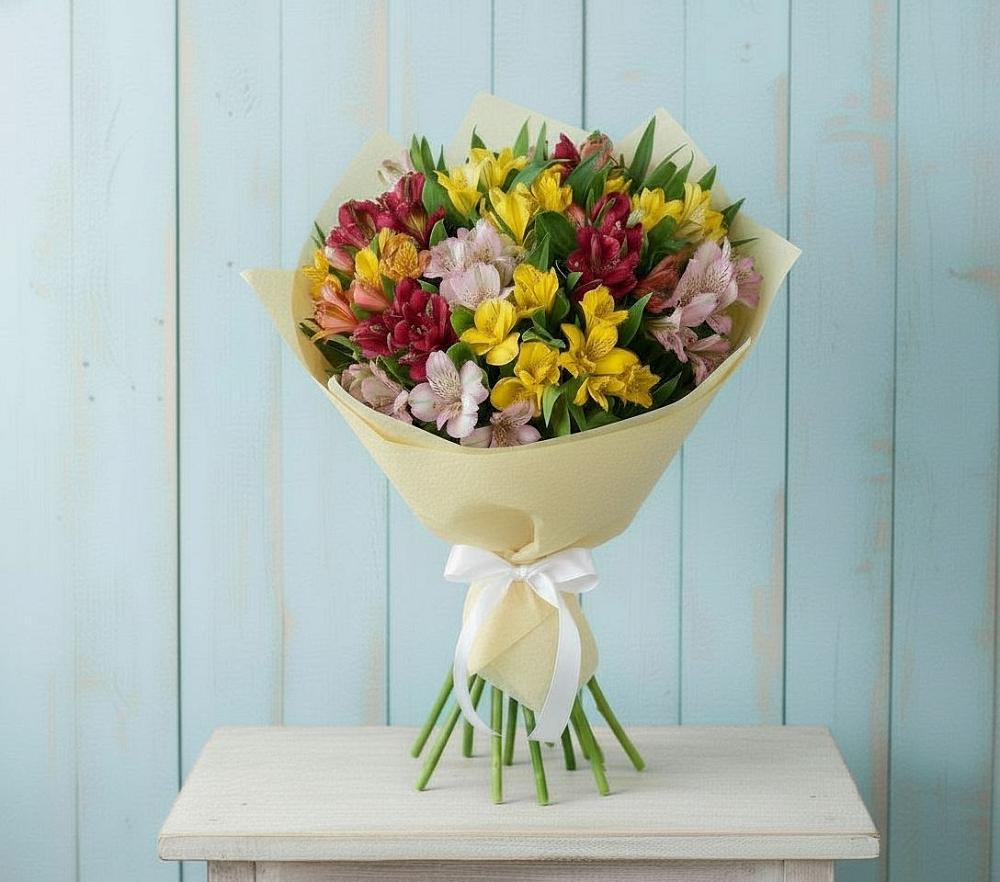 Букет цветов из: Альстромерии в Пангодах