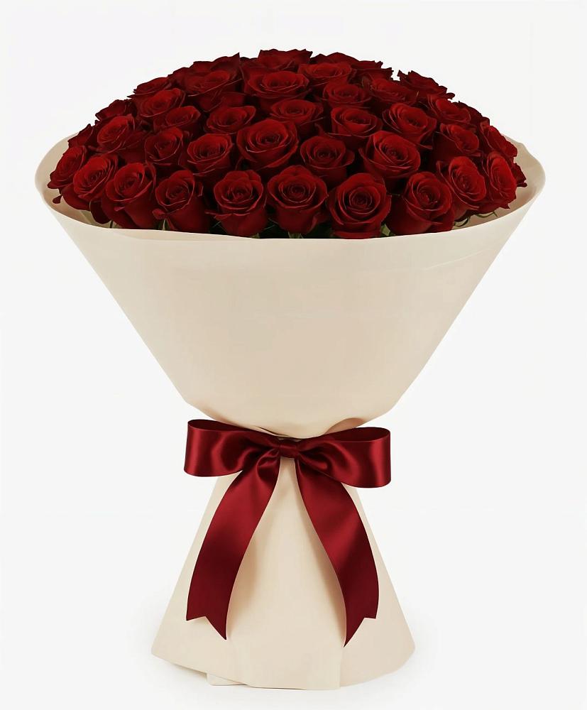 Букет 101 Бордовая роза Блэк Бакарра в Пангодах