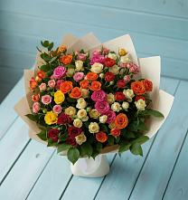 Букет Микс из разноцветных кустовых роз #REPLACE_PRED# Пангодах